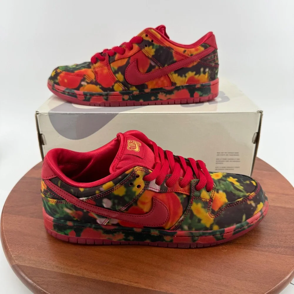 Nike SB Dunk Low Pro Wizard of Oz Poppy Field Red Multi FZ1291 600 Mens 9.5
